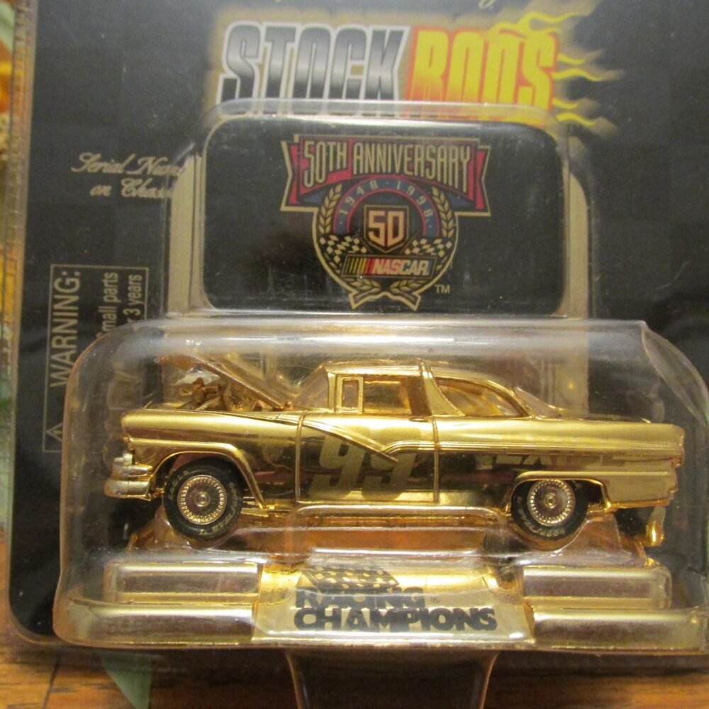 J129-NIB Racing Champions Stock Rods 24K Gold Plated #99 1998 NASCAR 50th - Picture 2 of 5